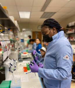 Practicing with pipettes